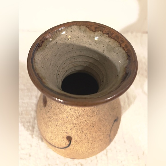 Vintage Floral Quail Bird Handmade Mexican Art Pottery Flower Vase Signed 8.25”T - Picture 2 of 8